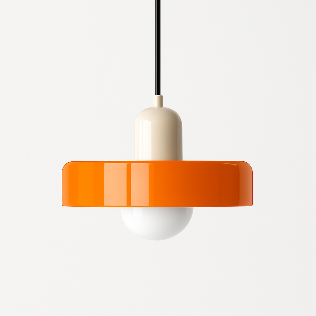 Suspension en verre soufflé teinté couleurs douces style nordique