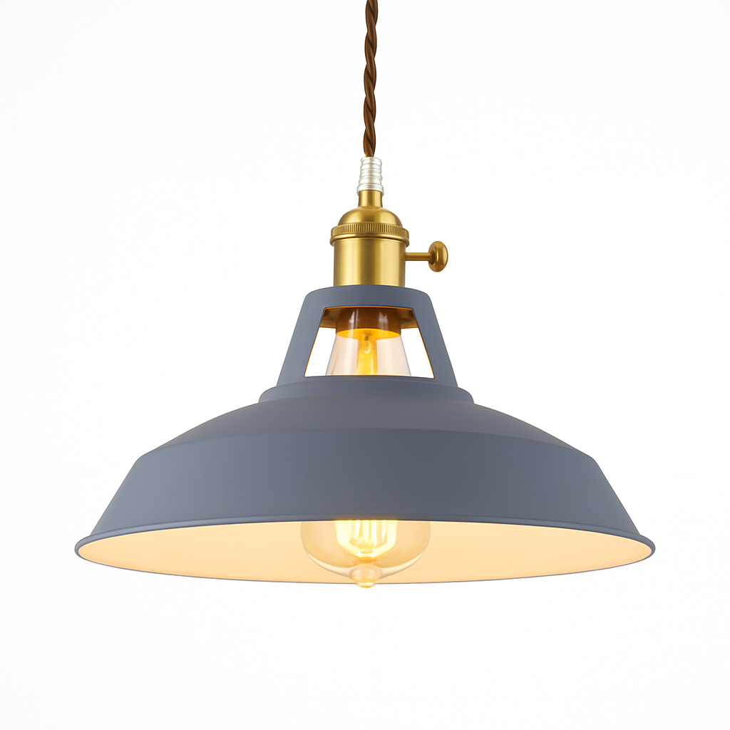 Suspension LED en métal coloré style industriel – Loft