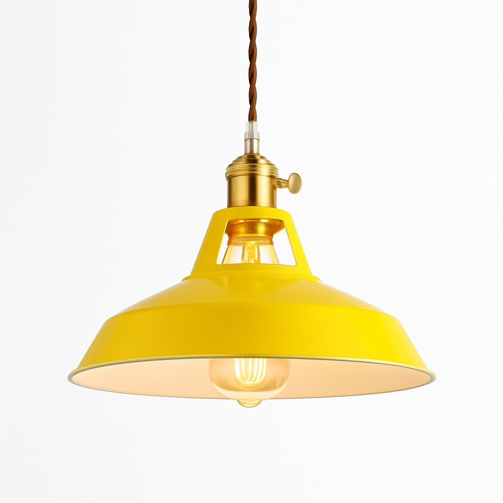 Suspension LED en métal coloré style industriel – Loft