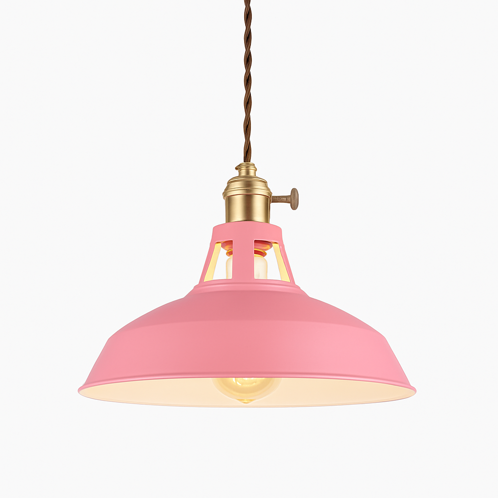 Suspension LED en métal coloré style industriel – Loft
