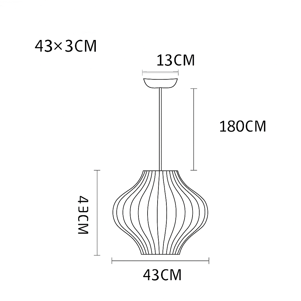 Suspension en tissu style japonais – lumière douce et raffinée Silk