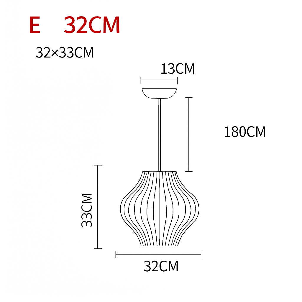 Suspension en tissu style japonais – lumière douce et raffinée Silk