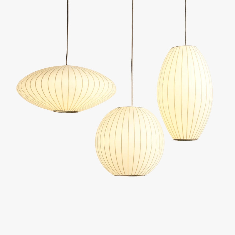 Suspension en tissu style japonais – lumière douce et raffinée Silk