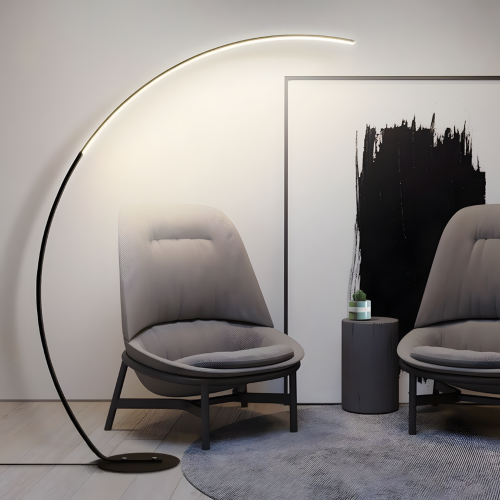 Lampadaire LED arqué nordique Nørlys