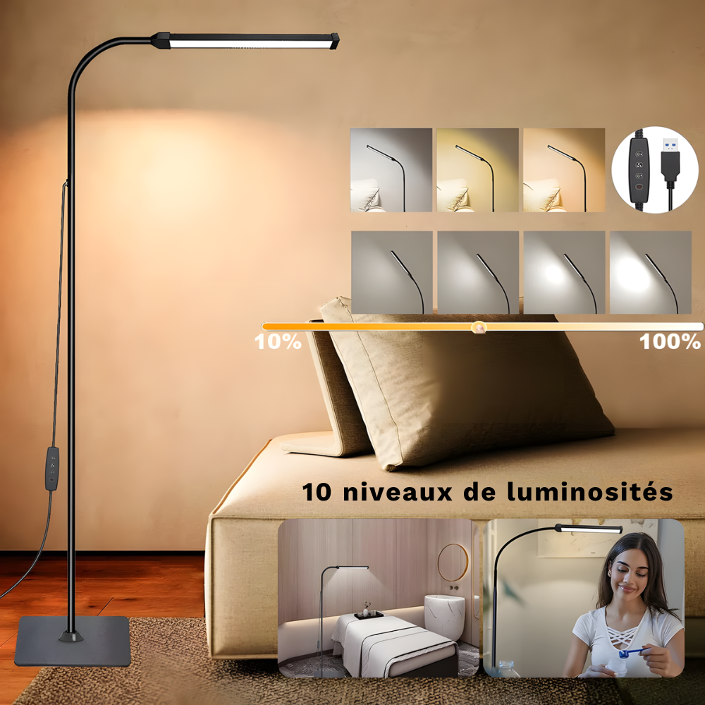 Lampadaire LED flexible orientable Neria
