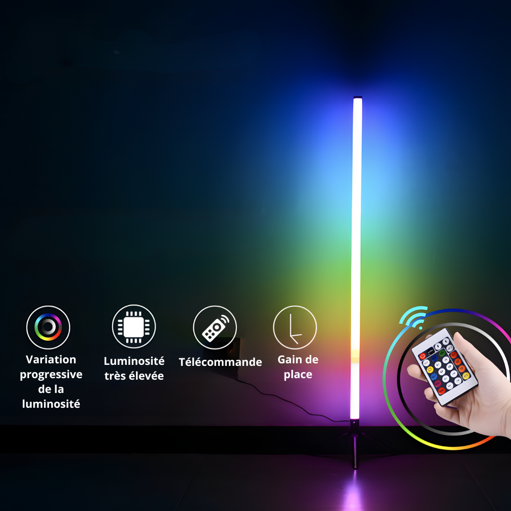 Lampadaire LED RGB d’angle Spectra