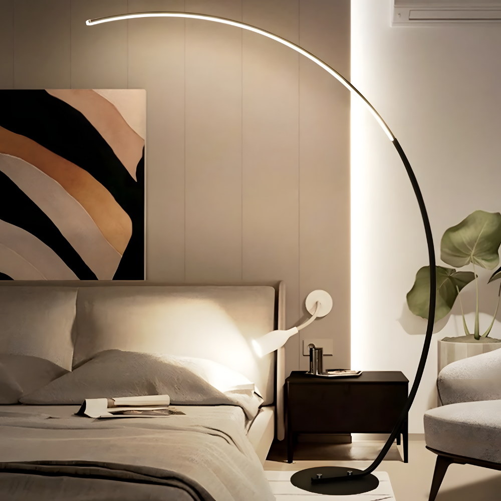 Lampadaire LED arqué nordique Nørlys