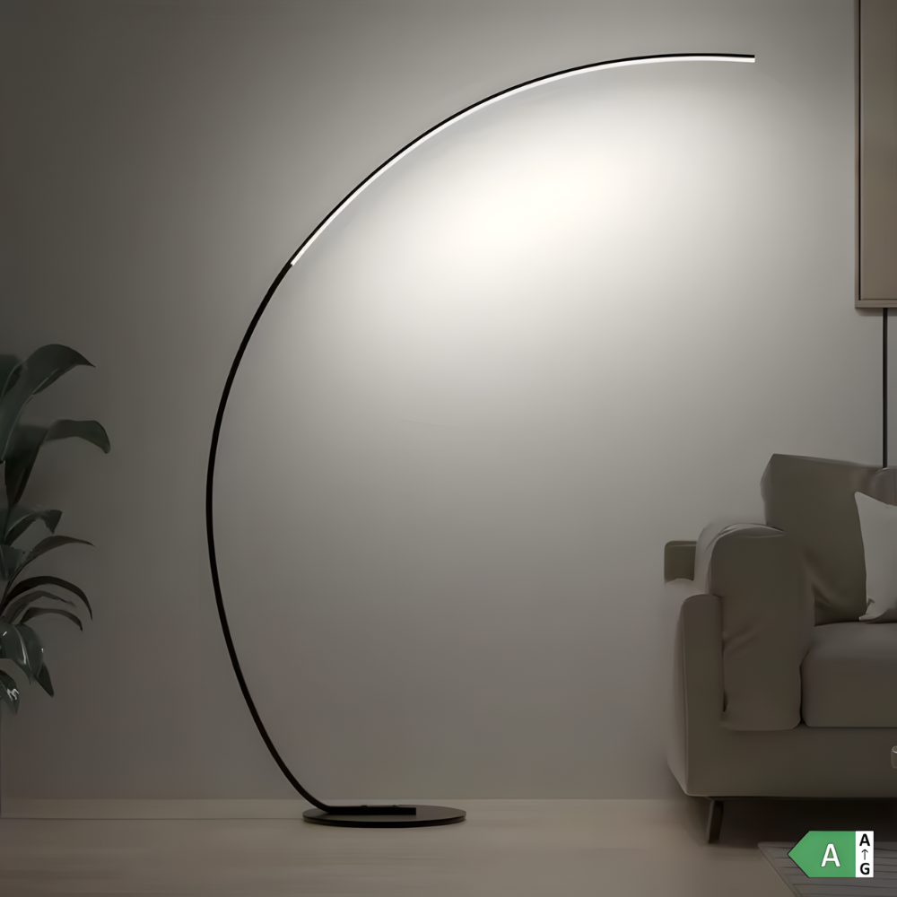 Lampadaire LED arqué nordique Nørlys