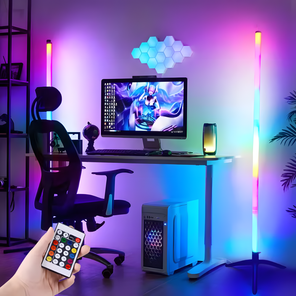 Lampadaire LED RGB d’angle Spectra
