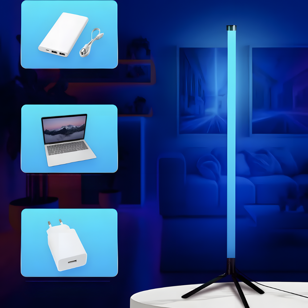 Lampadaire LED RGB d’angle Spectra