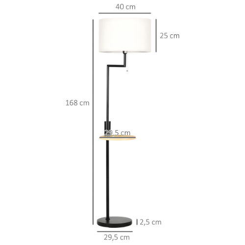Lampadaire avec tablette & USB Kalyne