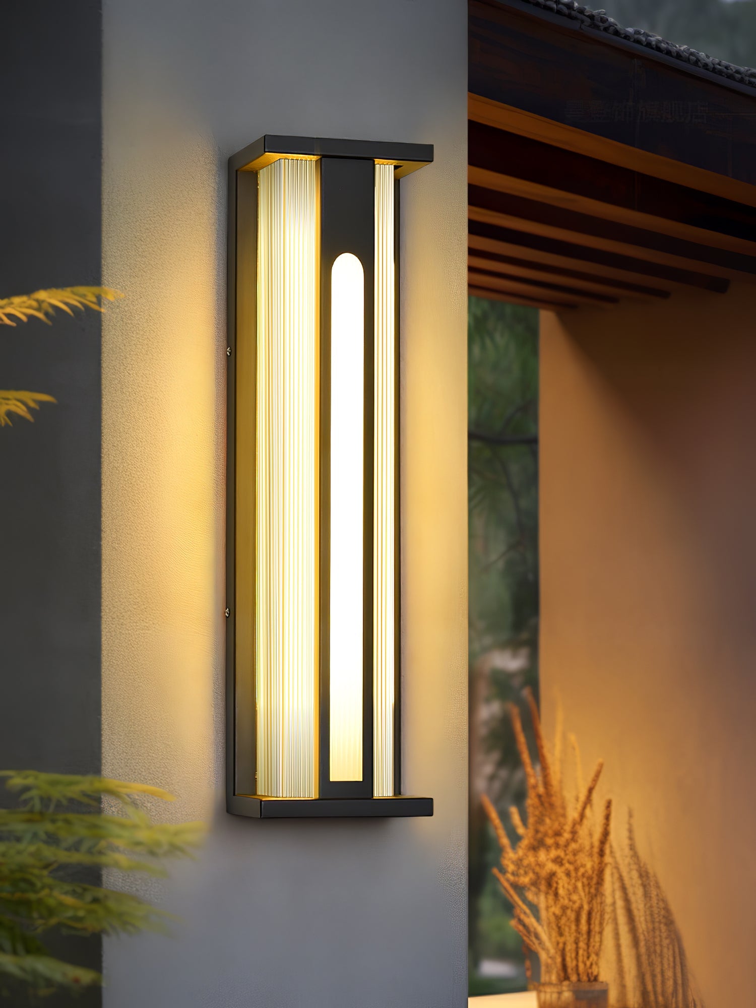 Applique murale extérieure Bellamy Flair – inox et acrylique, lumière chaude
