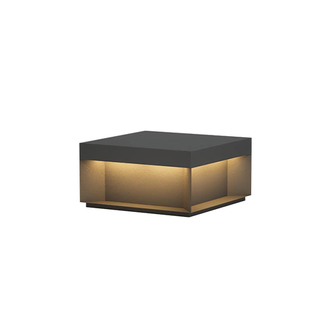 Borne de jardin LED en métal sablé – imperméable IP65, filaire ou solaire
