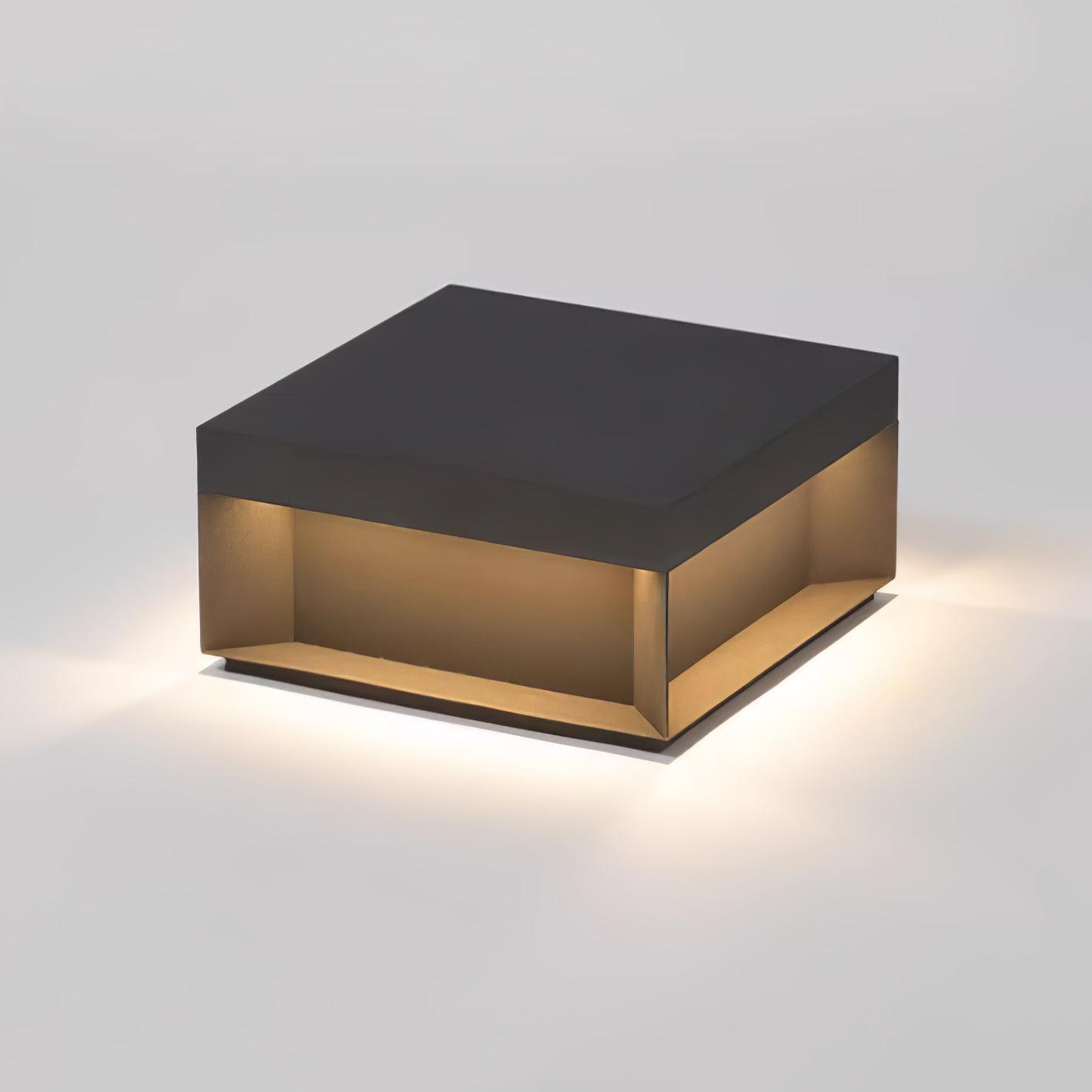 Borne de jardin LED en métal sablé – imperméable IP65, filaire ou solaire