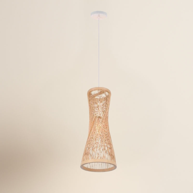 Suspension sablier en bambou sculptural Élaria