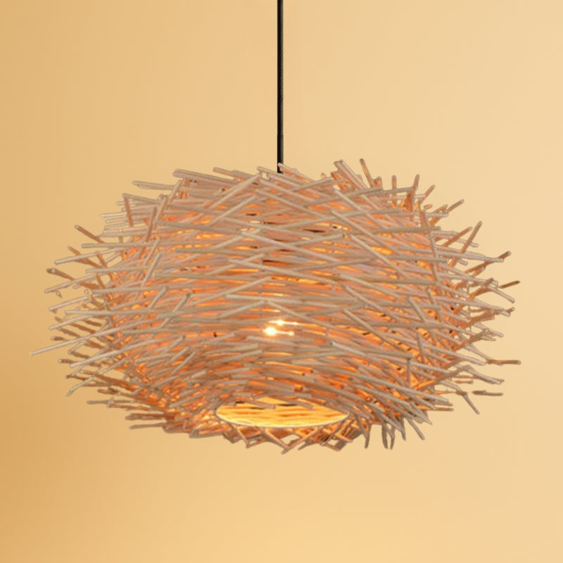 Suspension en bambou sculptural Soléa