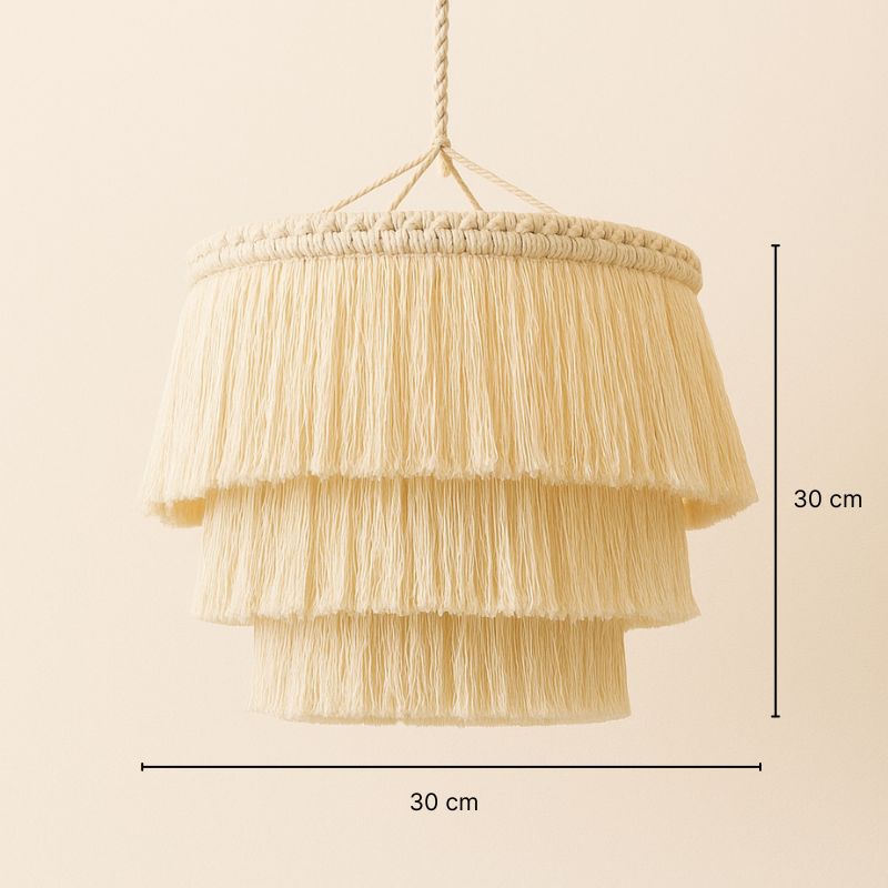 Suspension bohème en macramé de coton Seraya