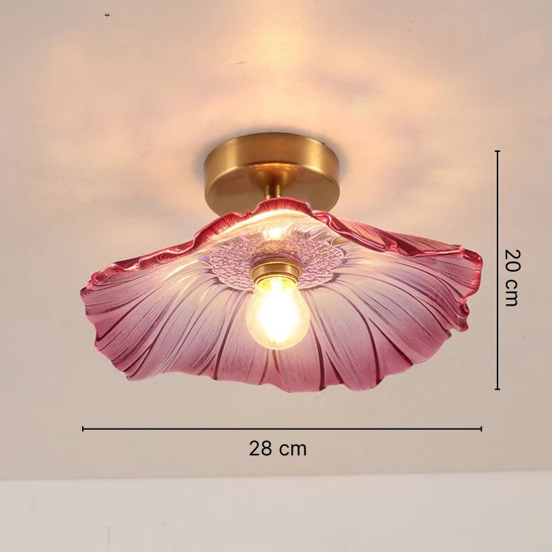 Suspension florale en verre sculpté Floréa
