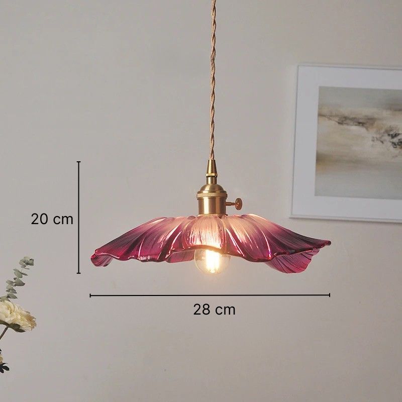 Suspension florale en verre sculpté Floréa