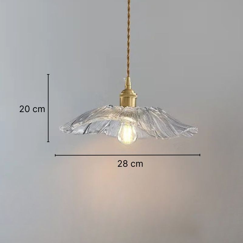 Suspension florale en verre sculpté Floréa