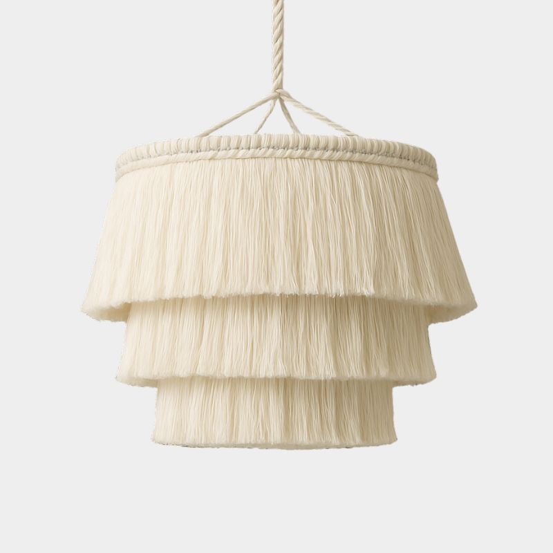 Suspension bohème en macramé de coton Seraya