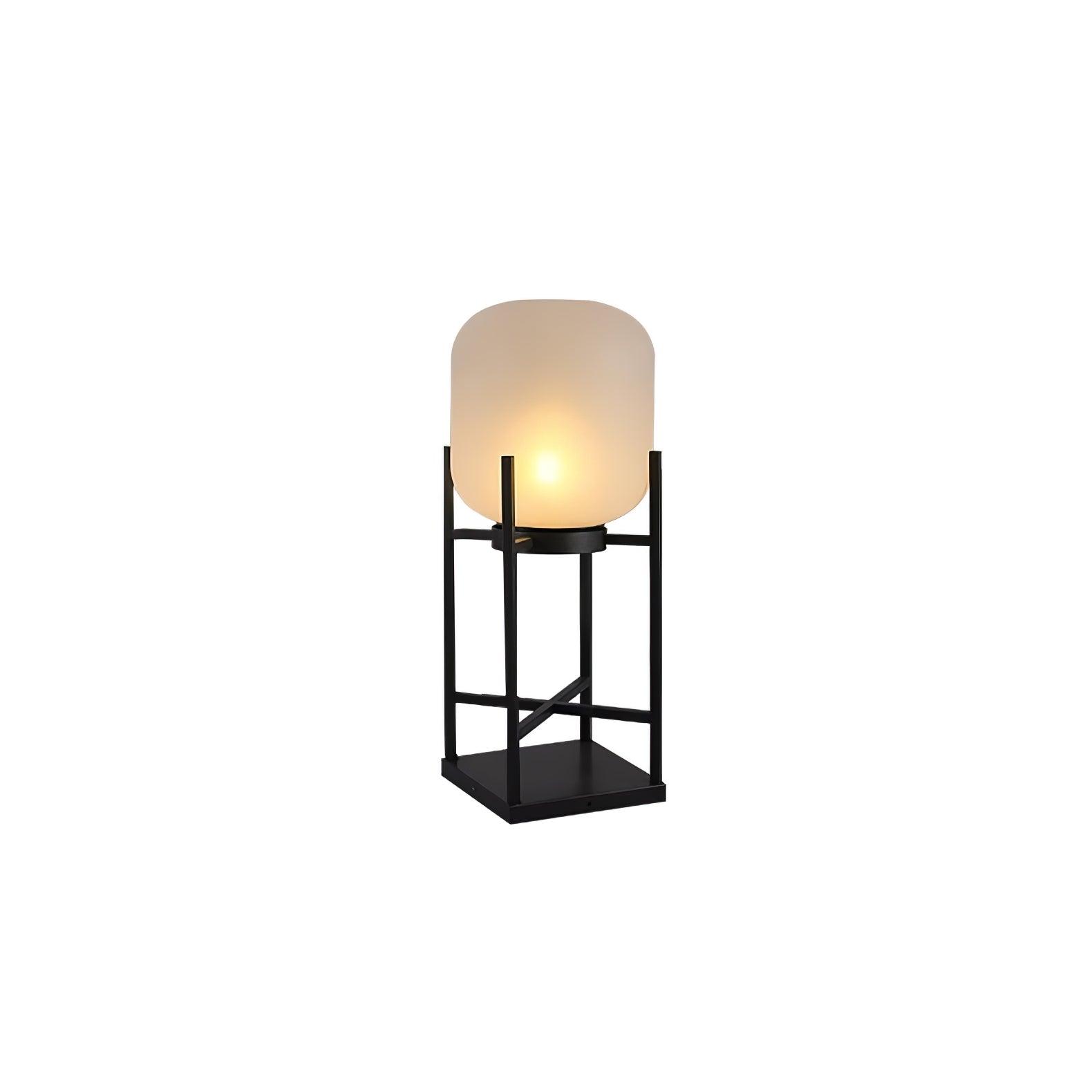 Lampadaire solaire en inox et verre style lanterne – éclairage jardin automatique
