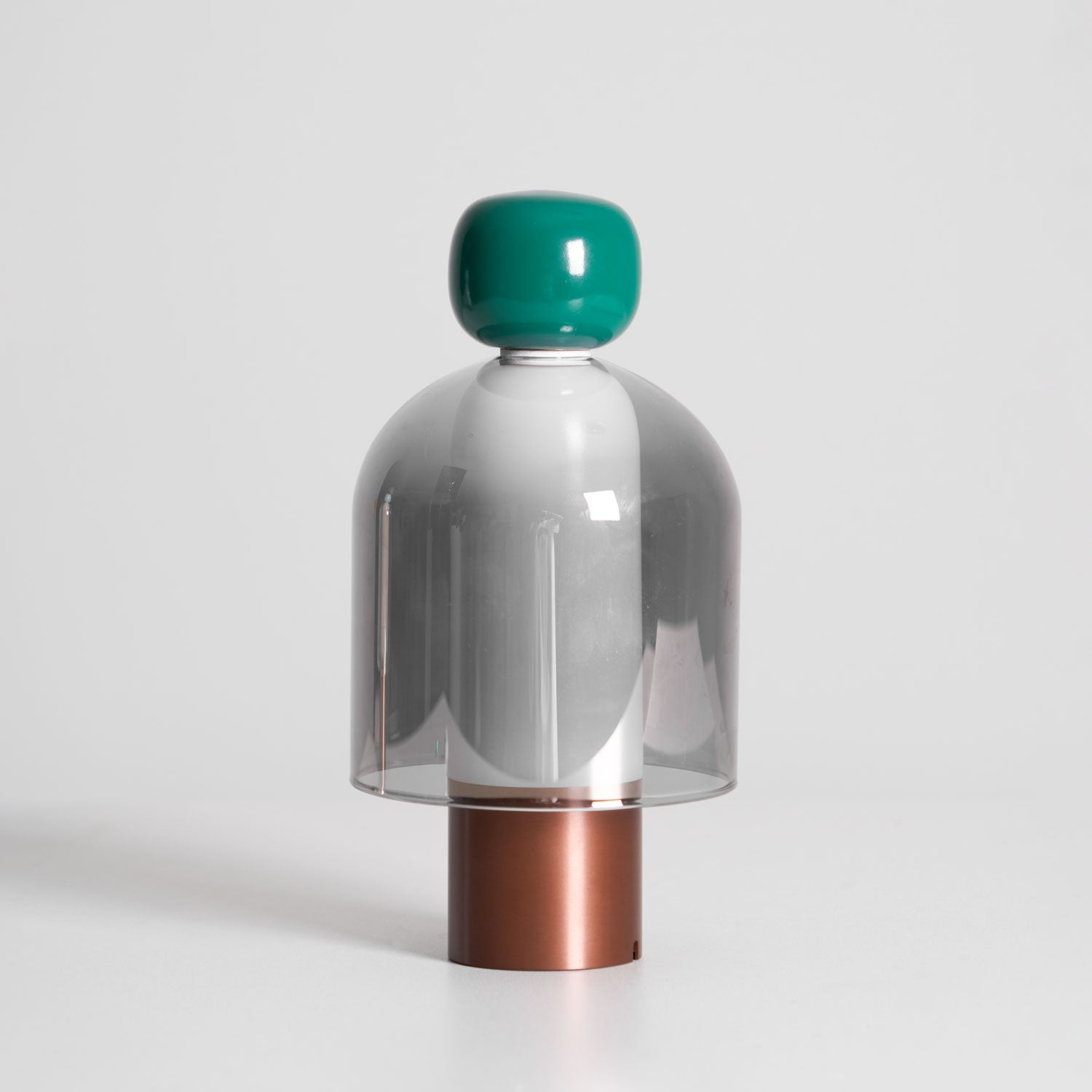 Lampe de table rechargeable en verre coloré Lumina Joy – design minimaliste