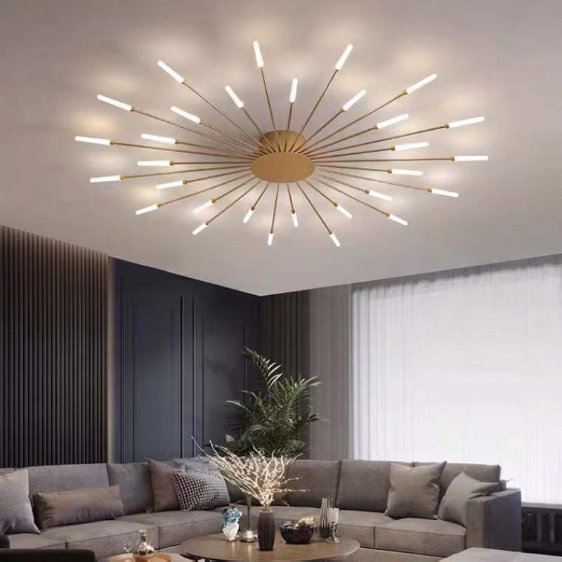 Plafonnier LED Sculptural à Anneaux
