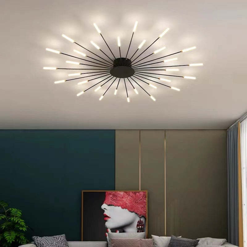 Plafonnier LED Sculptural à Anneaux