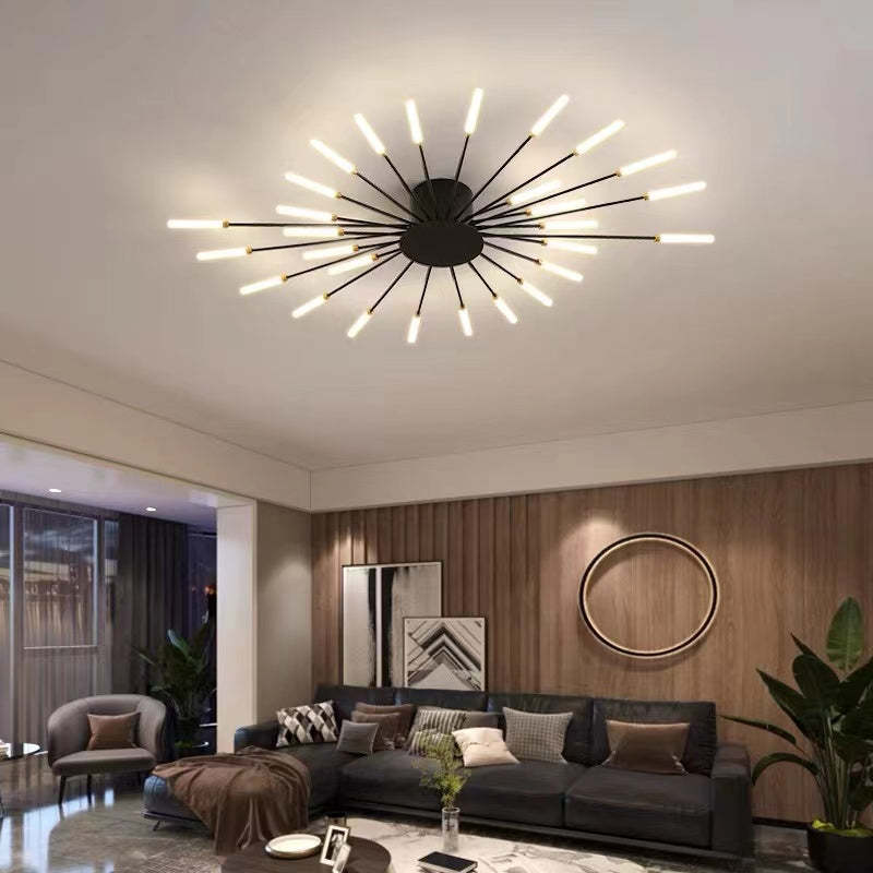 Plafonnier LED Sculptural à Anneaux