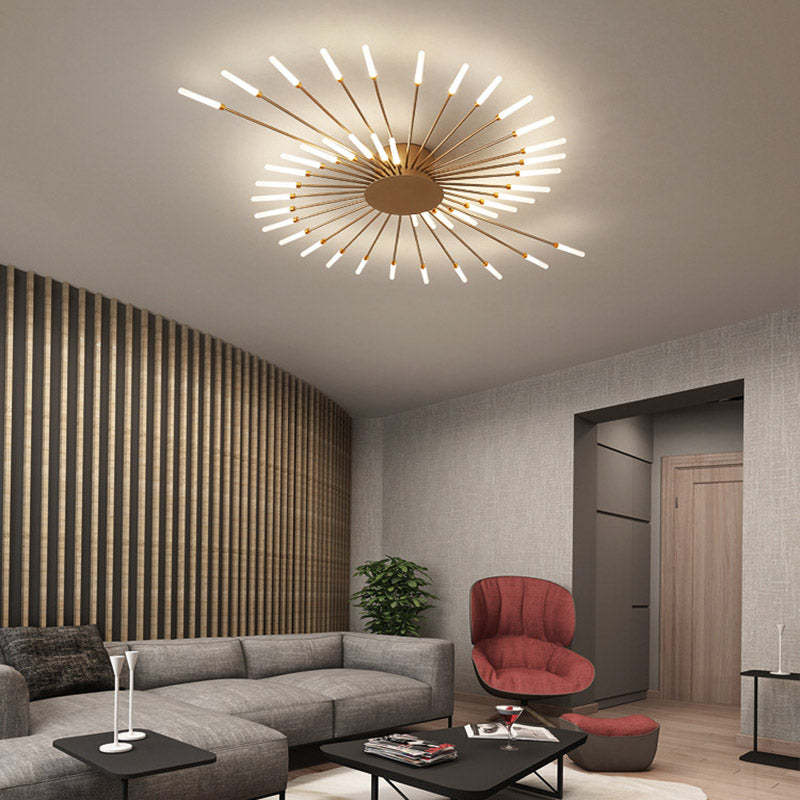 Plafonnier LED Sculptural à Anneaux