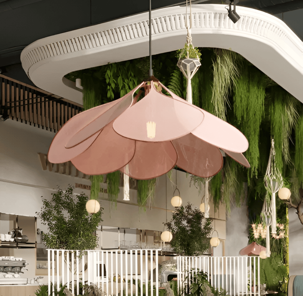 Plafonnier Vintage en Tissu Floral