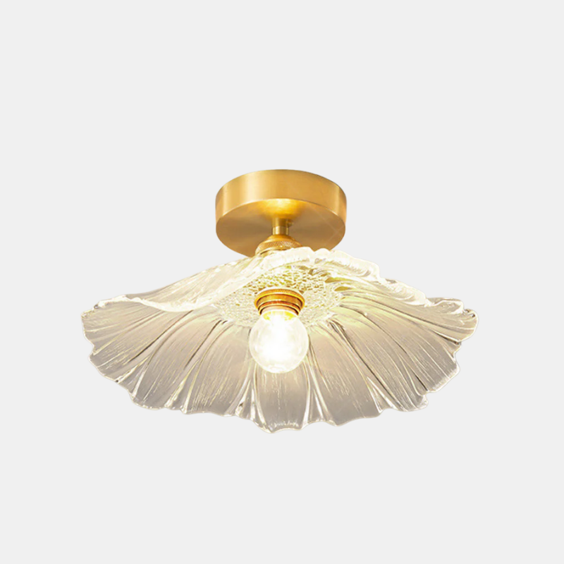 Plafonnier Vintage en Verre Transparent