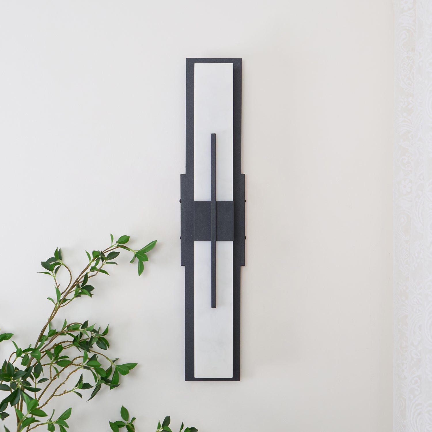 Applique murale extérieure en albâtre Possini – IP65, barre LED puissante