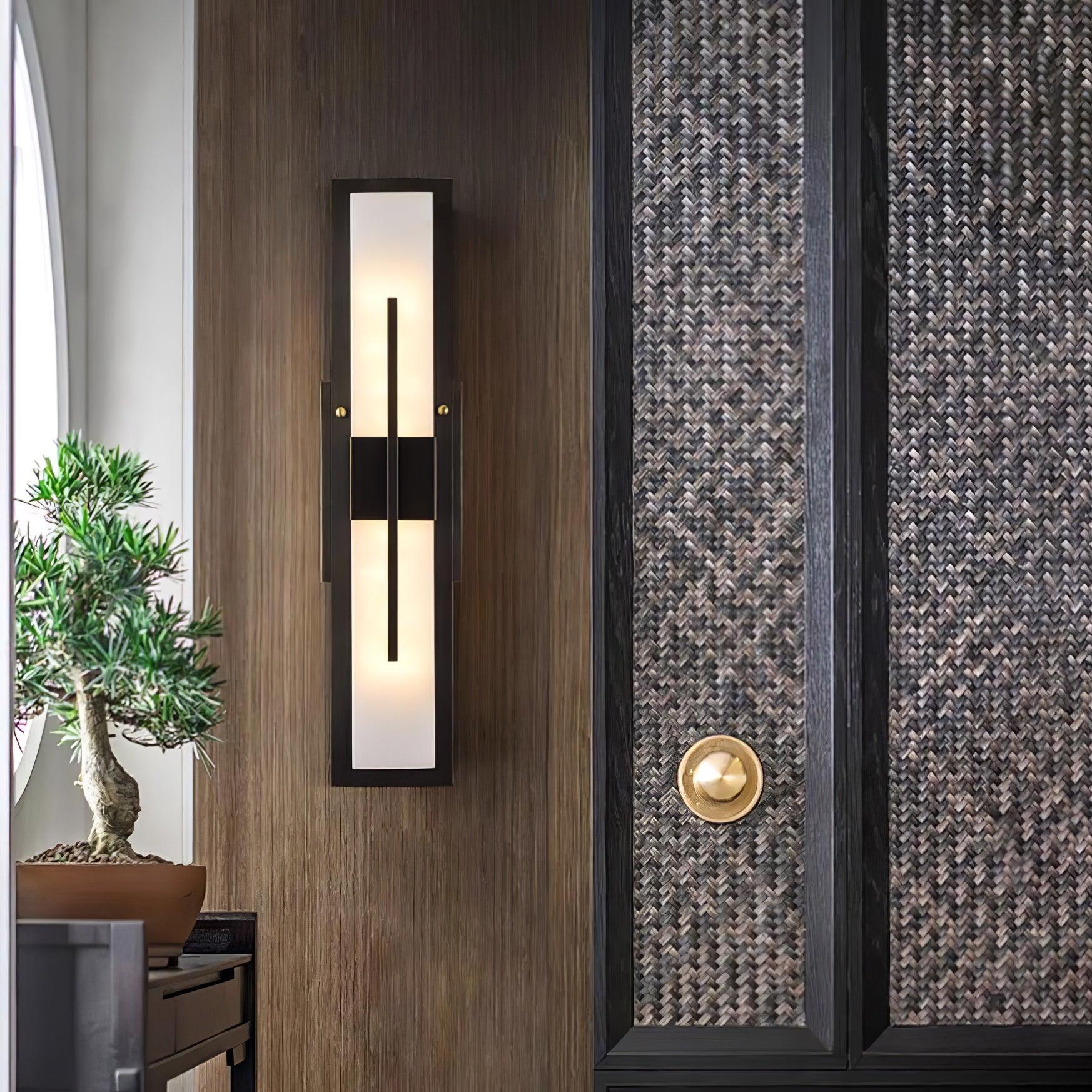 Applique murale extérieure en albâtre Possini – IP65, barre LED puissante