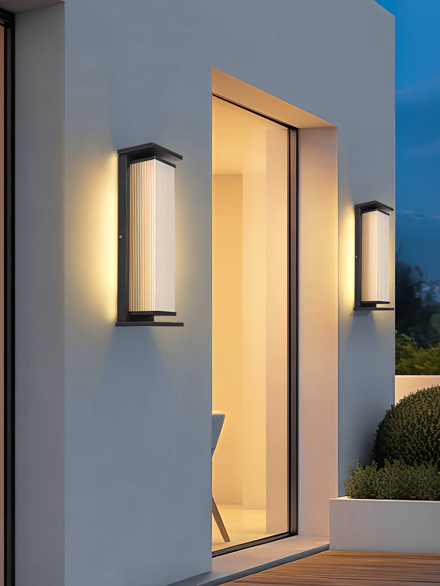 Applique murale extérieure rectangulaire en inox – LED, résistante à la rouille