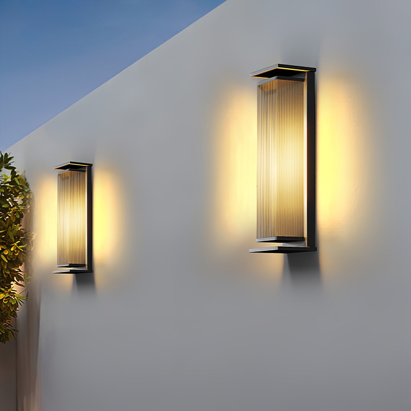 Applique murale extérieure rectangulaire en inox – LED, résistante à la rouille