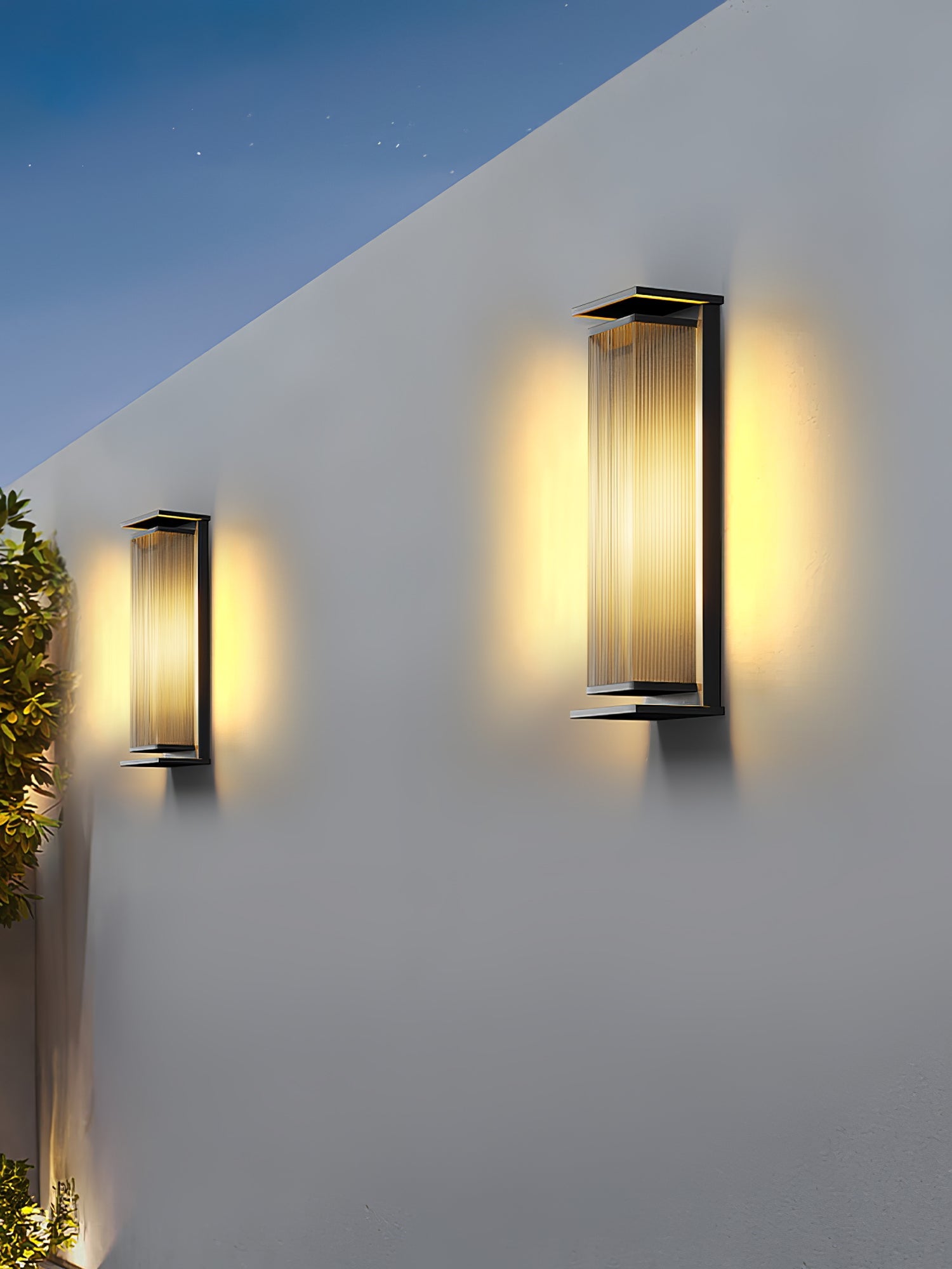 Applique murale extérieure rectangulaire en inox – LED, résistante à la rouille