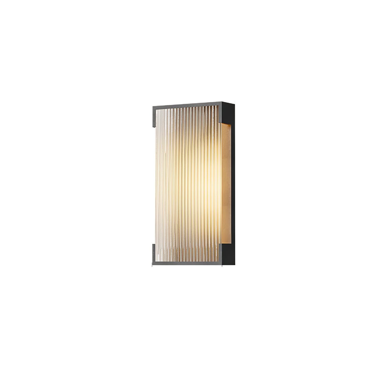 Applique murale solaire rectangulaire LED – panneau PC strié, sans câble