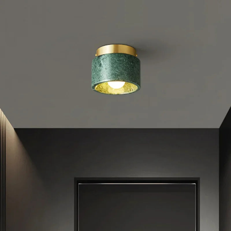 Plafonnier marbre & laiton Velora