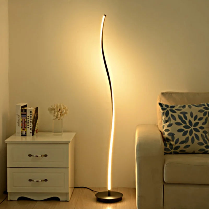 Lampadaire LED nordique en gel de silice et bois – design sobre et naturel