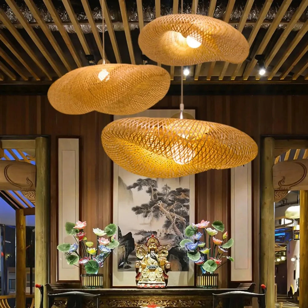 Suspension en bambou sculptural Oceïa
