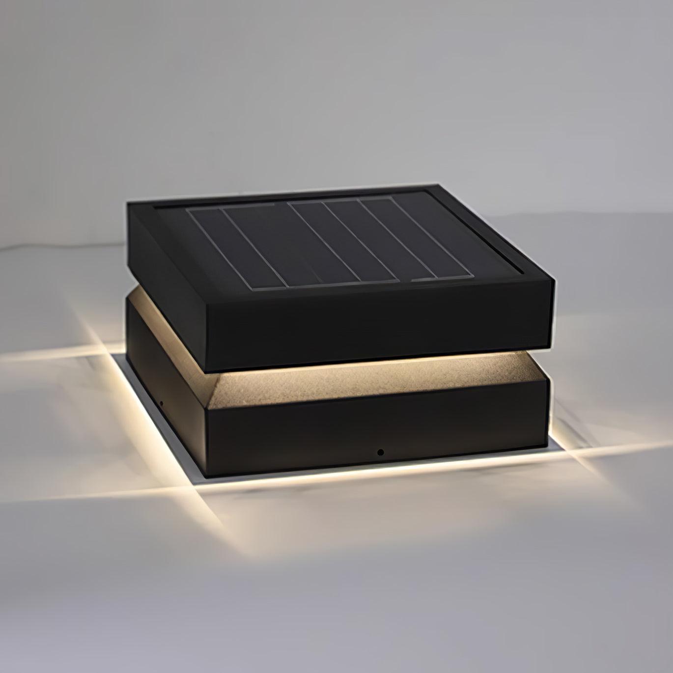 Borne extérieure LED carrée IP65 – résistante aux intempéries, jardin et allée