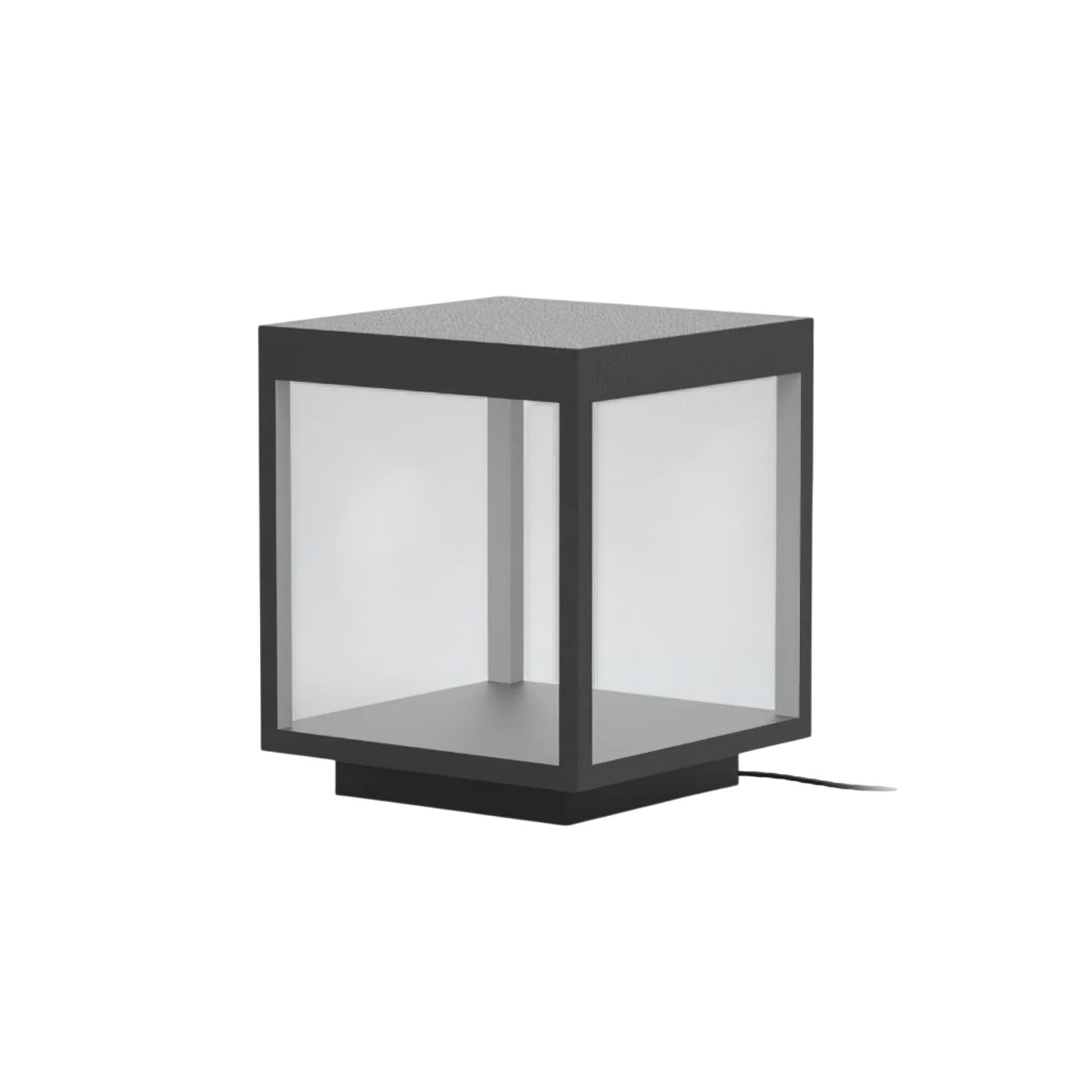 Borne extérieure LED cadre carré – ambiance chaleureuse jardin et terrasse