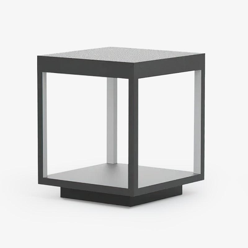 Borne extérieure LED cadre carré – ambiance chaleureuse jardin et terrasse