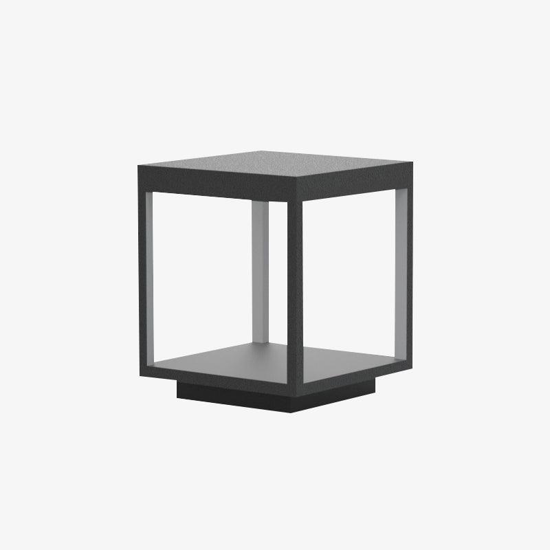 Borne extérieure LED cadre carré – ambiance chaleureuse jardin et terrasse