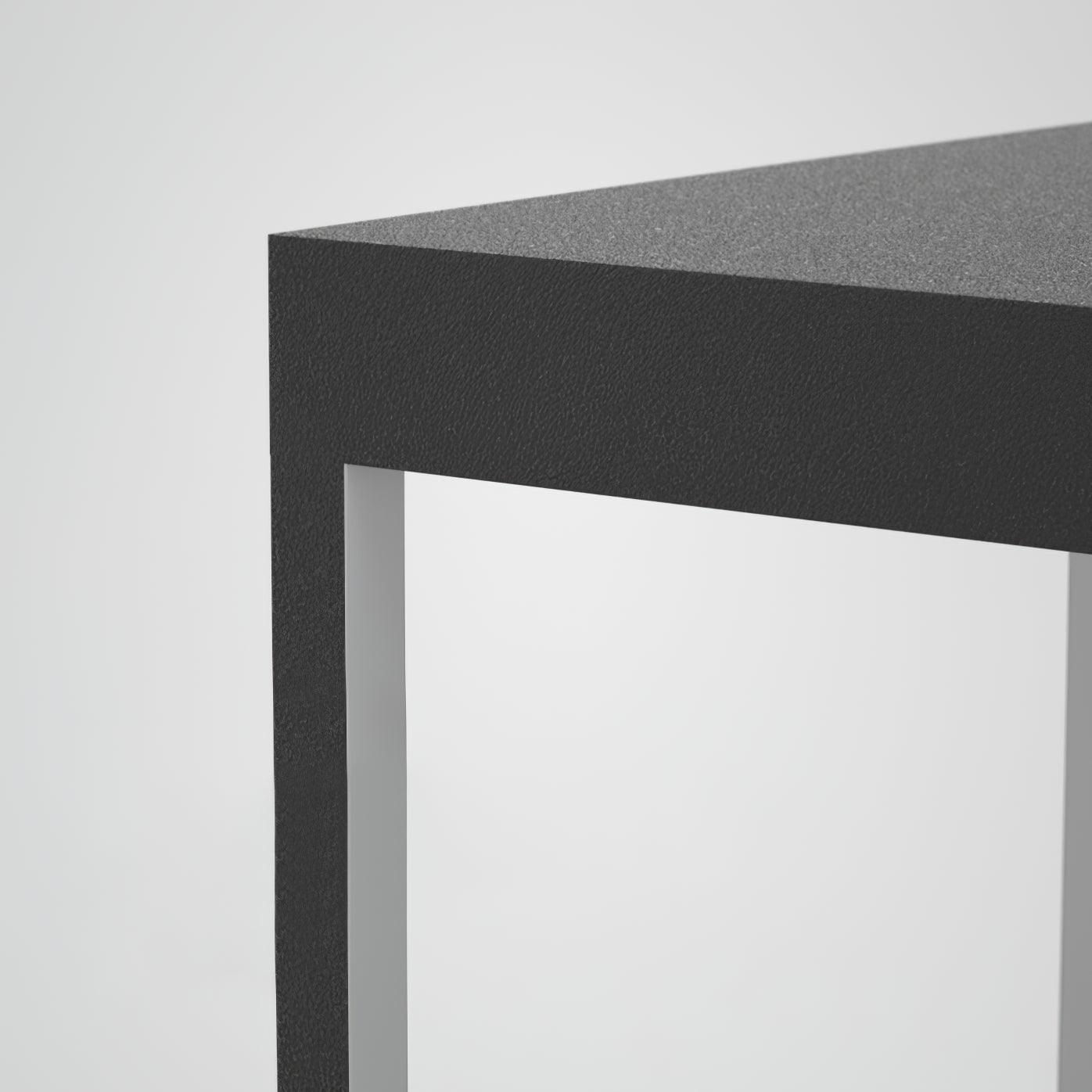 Borne extérieure LED cadre carré – ambiance chaleureuse jardin et terrasse