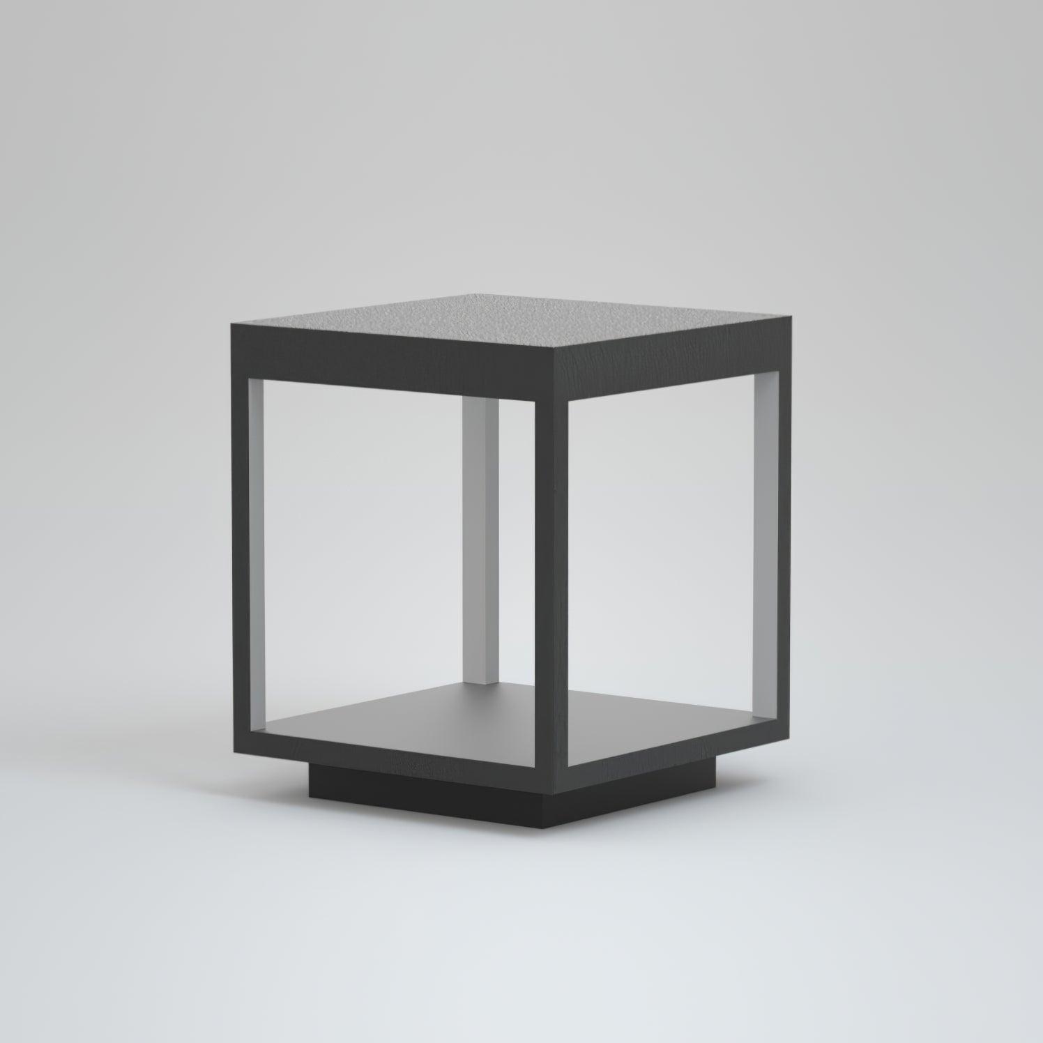 Borne extérieure LED cadre carré – ambiance chaleureuse jardin et terrasse