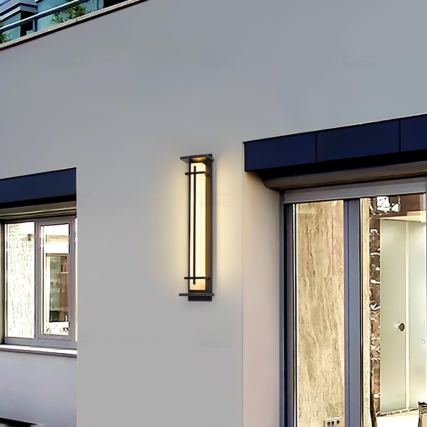 Applique murale extérieure carrée en albâtre – IP65, 3 tailles disponibles
