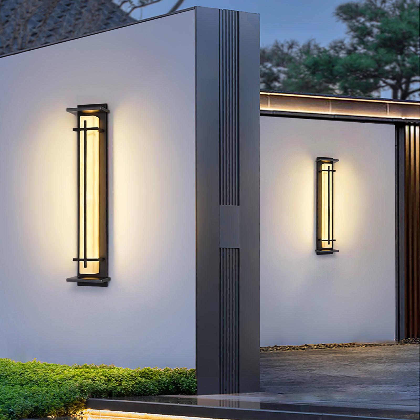 Applique murale extérieure carrée en albâtre – IP65, 3 tailles disponibles